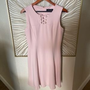 Ivanka trump blush  and rose gold dress